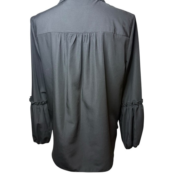 Preston & York | Black Balloon Sleeve Blouse | Sz 8 - Picture 5 of 8